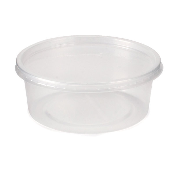 Microwave 8oz Container & Lid Round (250)