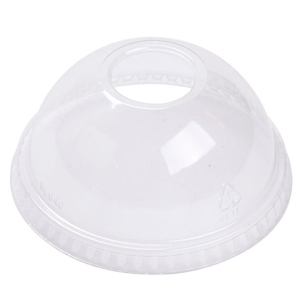 9oz Dome Lids With Hole for 9oz Clear Tumblers (Qty 1000)
