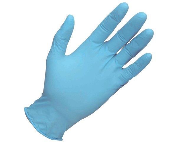 Nitrile Gloves Medium Blue P/Free (Qty 100)