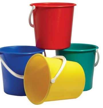 Coloured Plastic Bucket 9Ltr