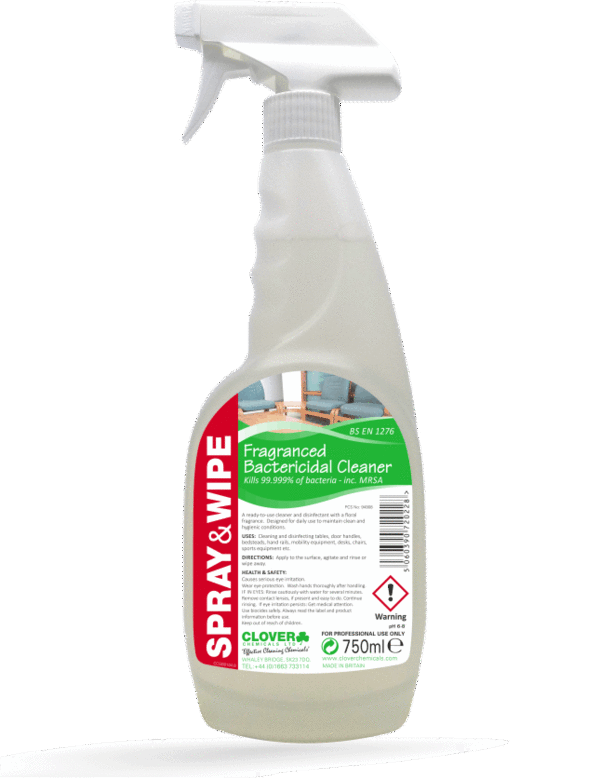 Clover Spray & Wipe Frangranced Bactercidal Cleaner (750ml)