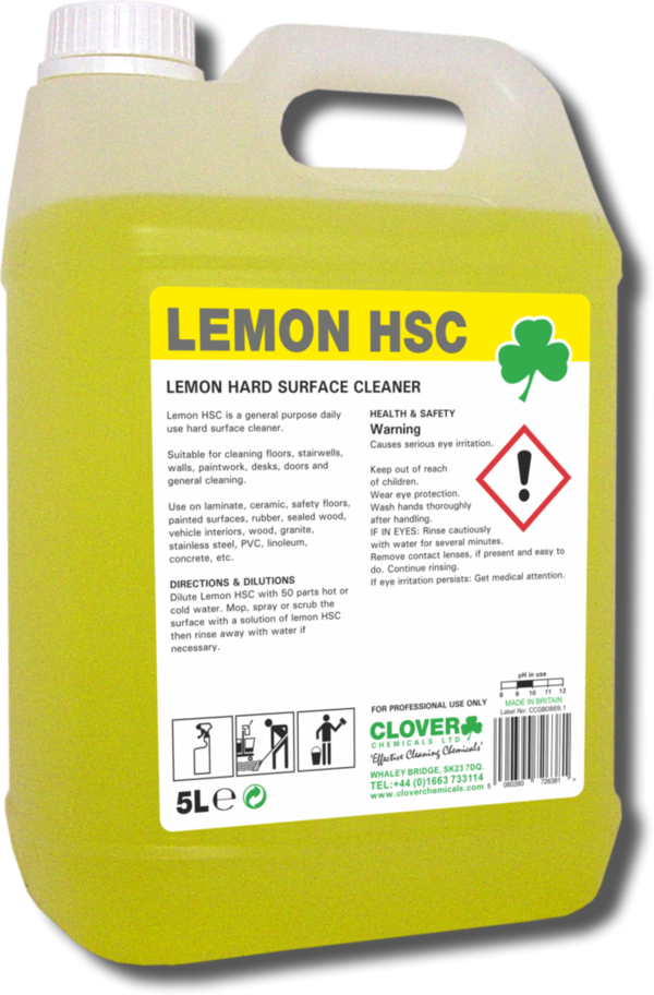 Clover Lemon Hard Surface Cleaner (5Ltr)