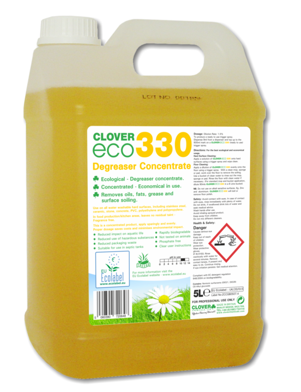 Clover Eco 330 Degreaser Concentrate (5Ltr)