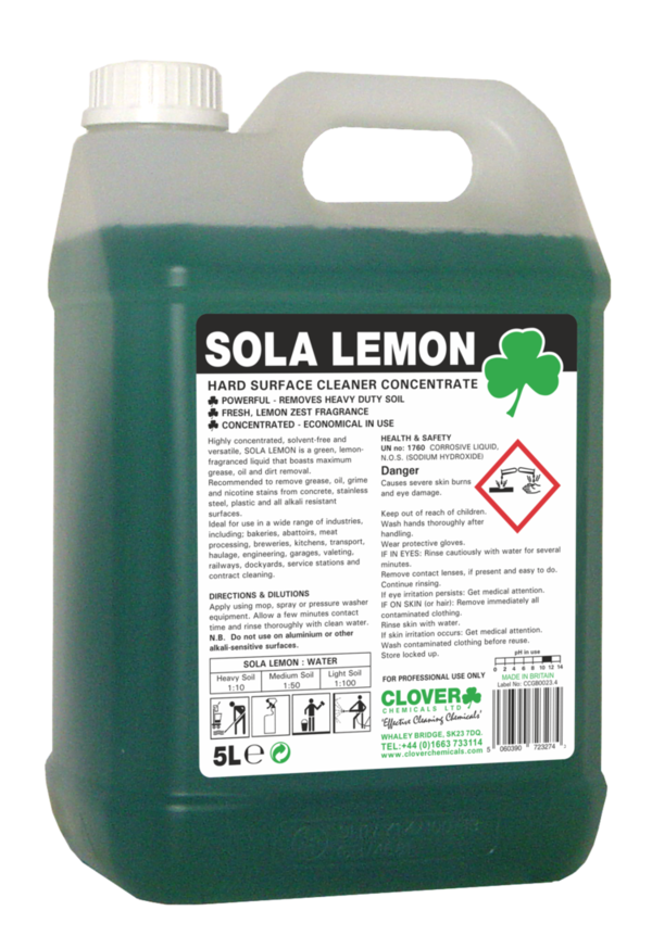 Clover Solar Lemon (5Ltr) Hard Surface Cleaner