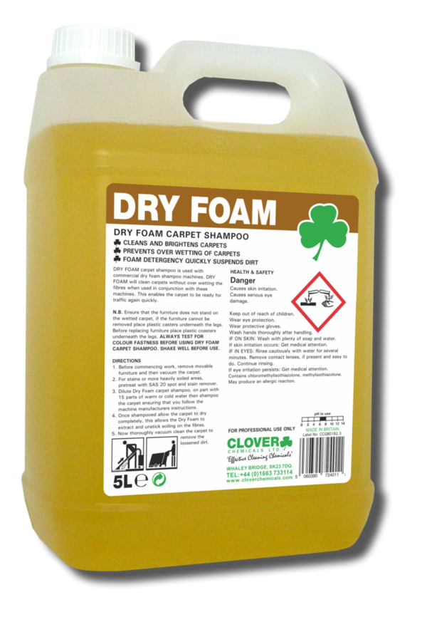 Clover Dry Foam (5Ltr) Dry Foam Carpet Shampoo