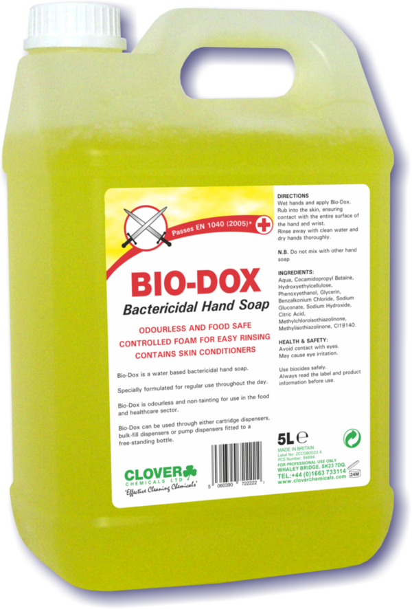 Clover Bio-Dox (5Ltr) Bactericidal Hand Soap