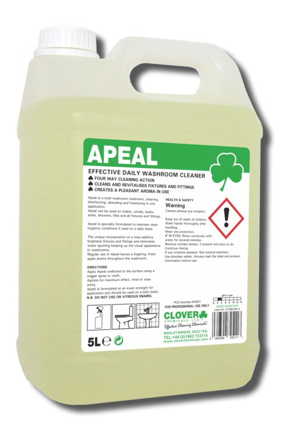 Clover Apeal (5Ltr) Daily Washroom Cleaner
